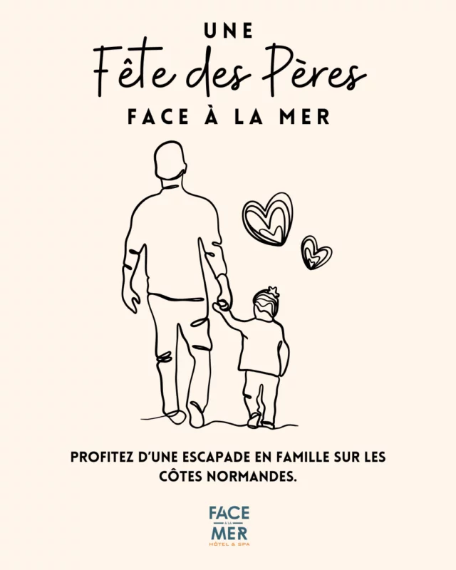 👨‍👧 Joyeuse Fête des Pères 💙  Et si cette année, le plus beau des cadeaux était un moment à partager ?
Une balade les pieds dans le sable, un petit-déjeuner face à la mer, des souvenirs qui restent…  Profitez d’une escapade en famille sur la côte normande. 🌊
Notre hôtel, à deux pas de la plage de Merville-Franceville, vous accueille pour un séjour inoubliable.  🎁 Offrez (ou offrez-vous !) une pause bien méritée.
👉 Réservez dès maintenant votre moment d’évasion.  #FêteDesPères #FaceÀLaMer #EscapadeNormande #MomentEnFamille #Normandie #HotelFaceALaMer #FALM